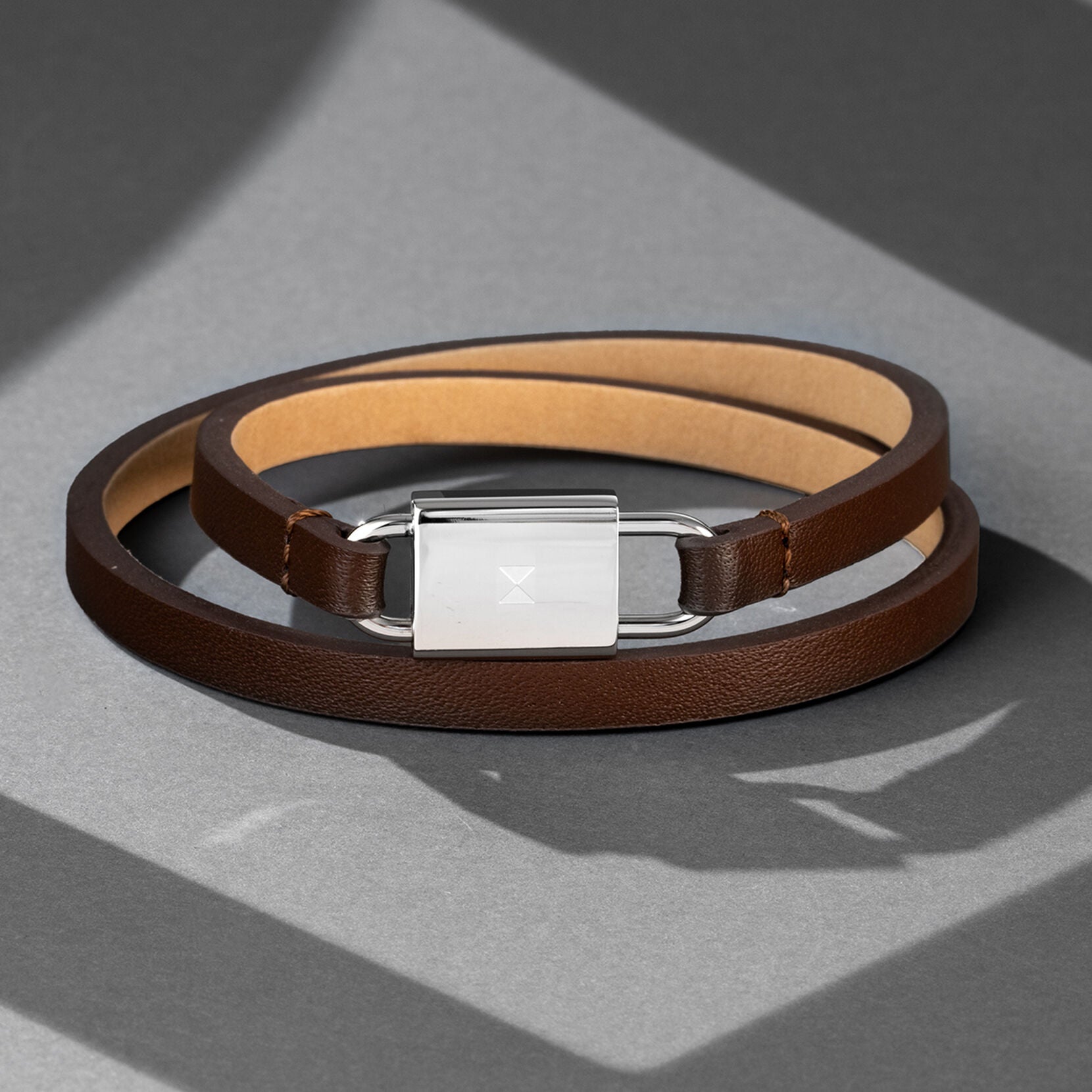 Padlock Bracelet | Brown + Gold - image 6