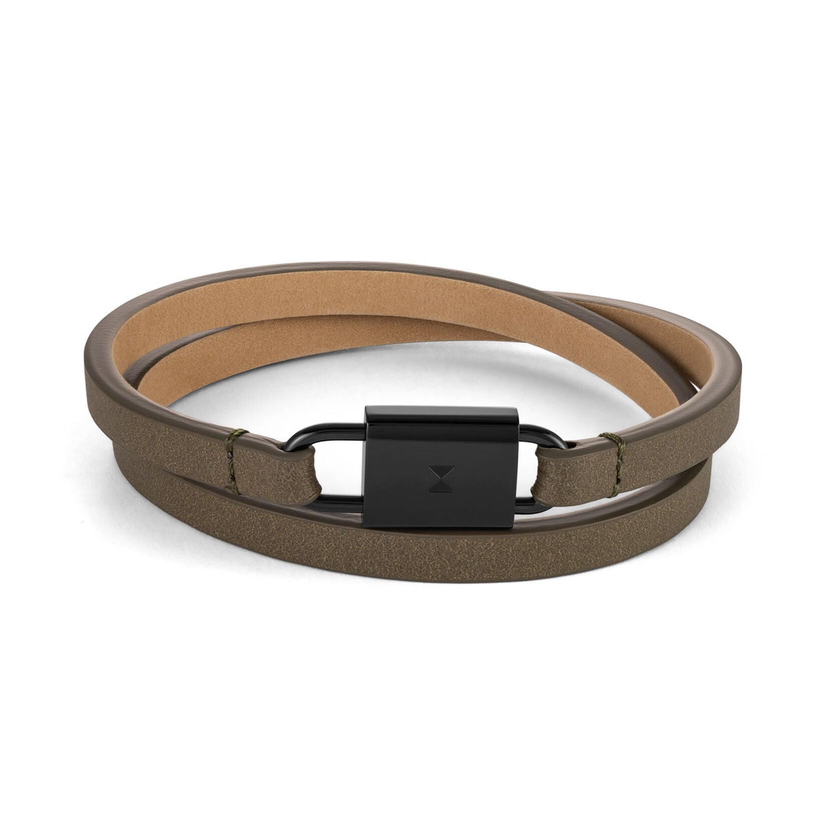 Padlock Bracelet | Olive + Grey - main image