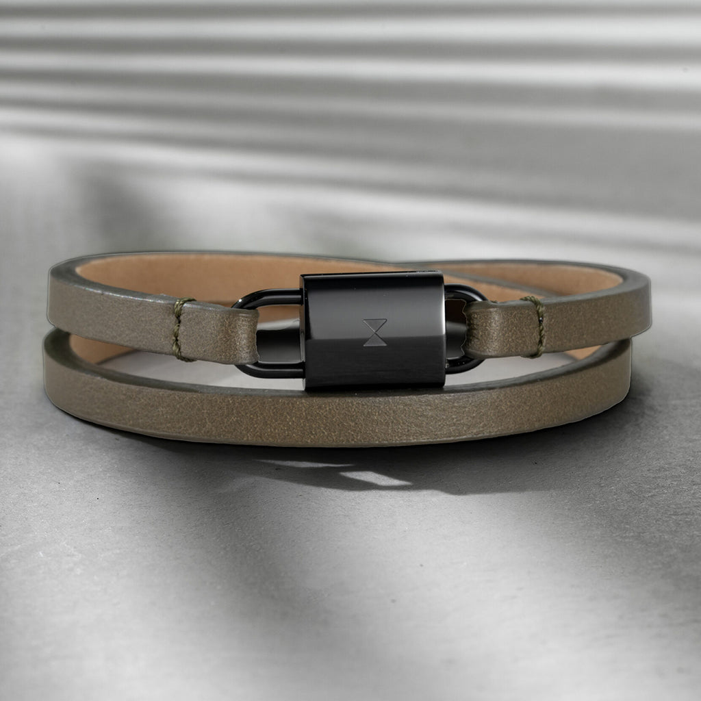 Padlock Bracelet | Olive + Grey - image 3