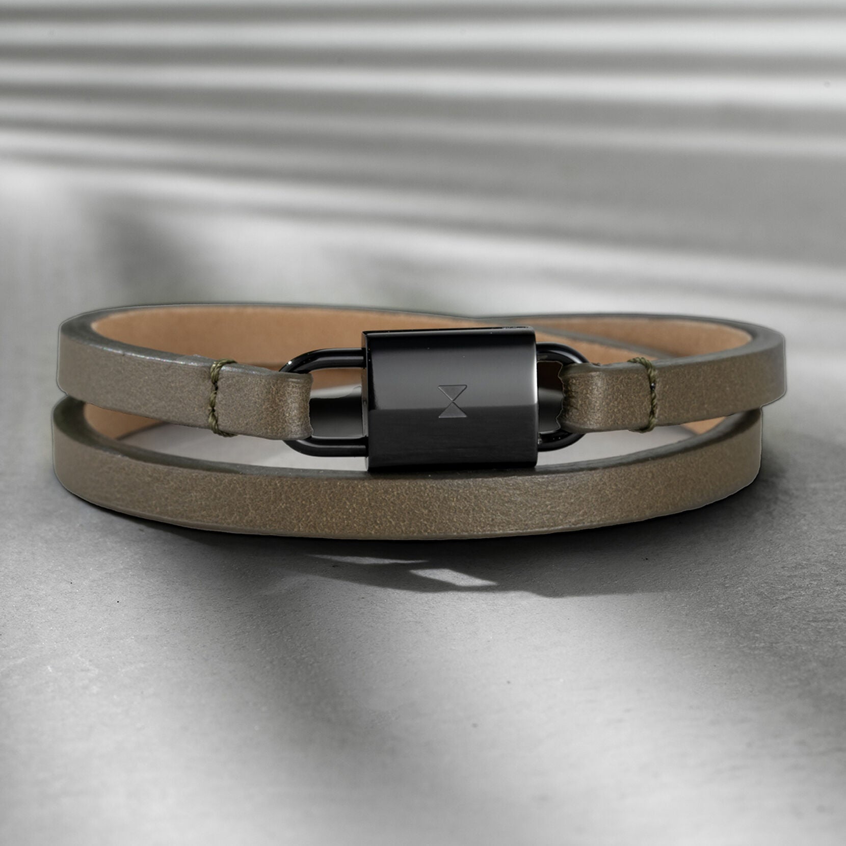 Padlock Bracelet | Olive + Grey - image 3