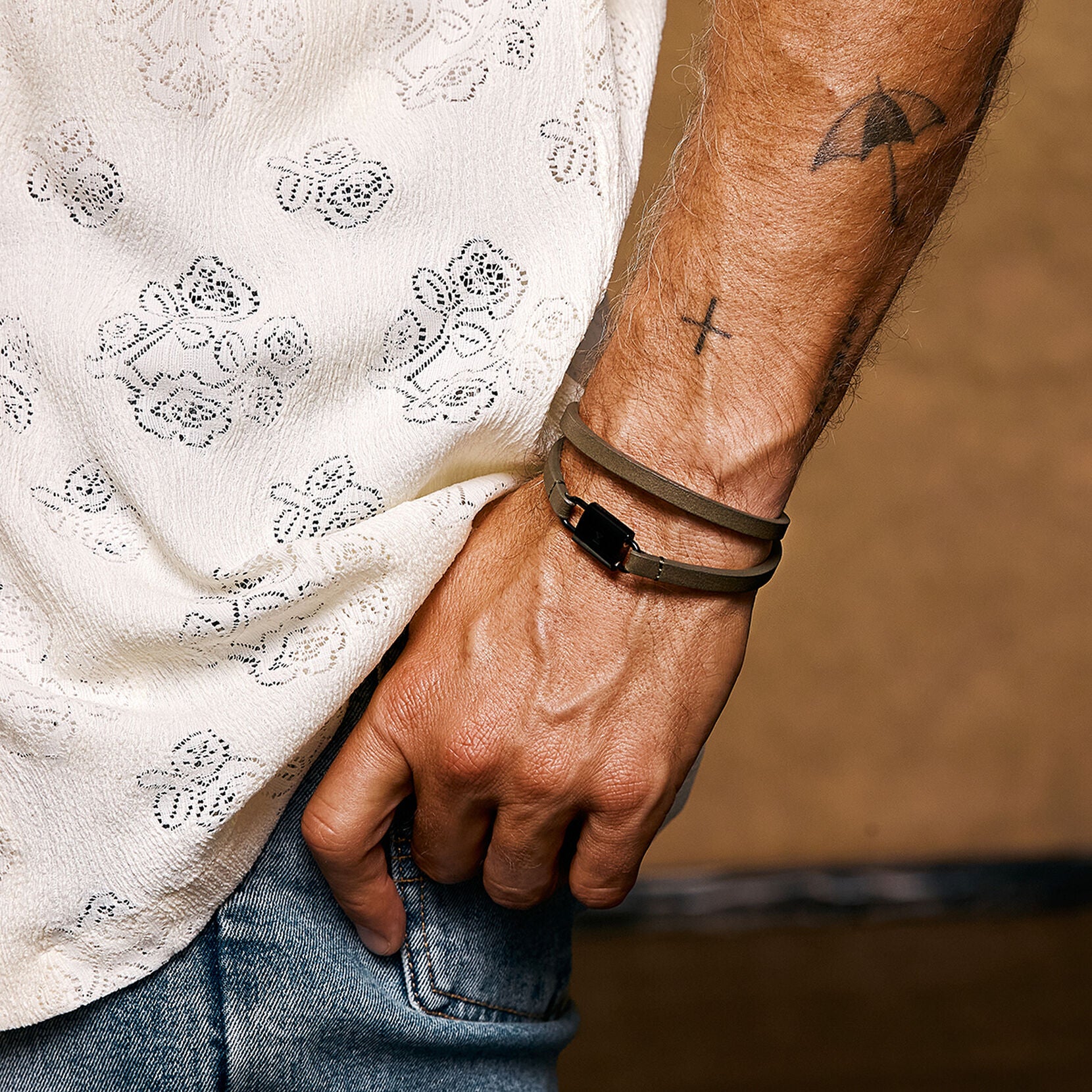 Padlock Bracelet | Olive + Grey - image 4