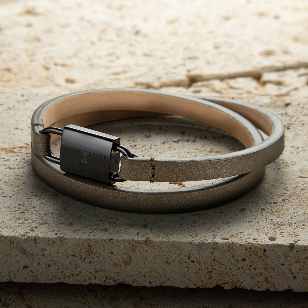 Padlock Bracelet | Olive + Grey - image 7