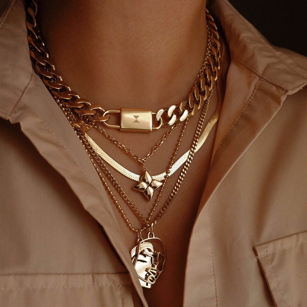 Chunky Padlock Necklace | Gold - image 4