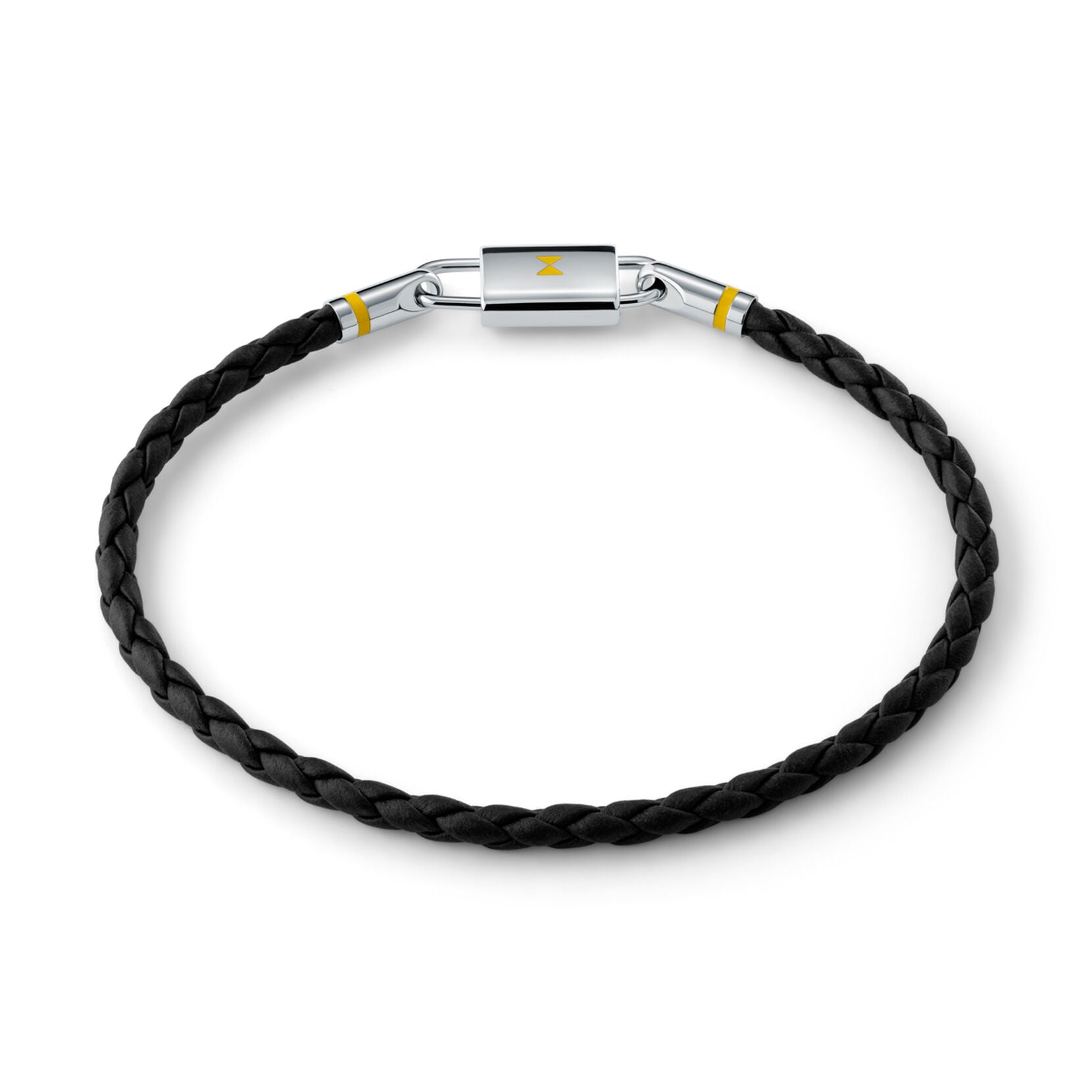 Braided Leather Bracelet | Black/Silver - image 2