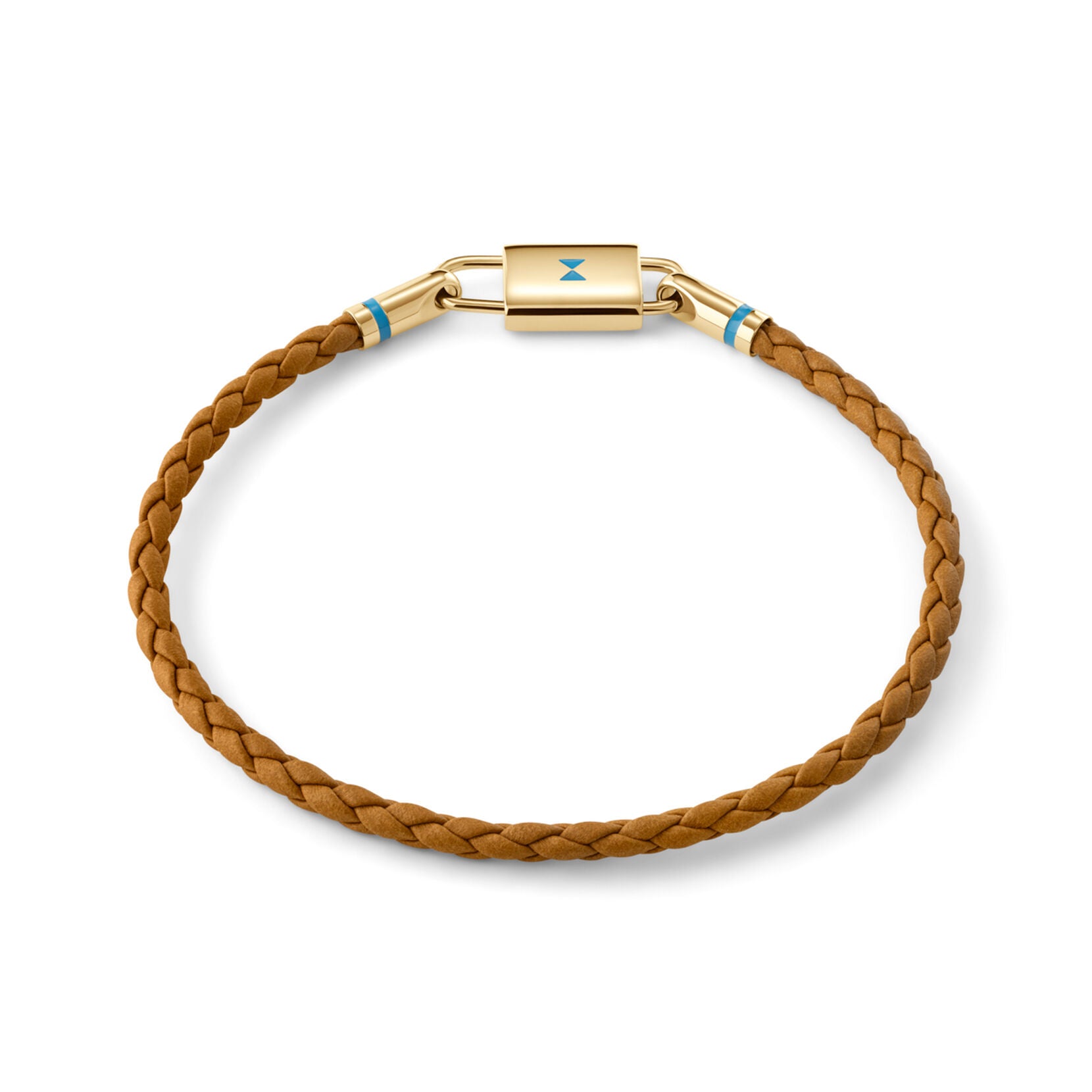 Braided Leather Bracelet | Brown/Gold - image 2
