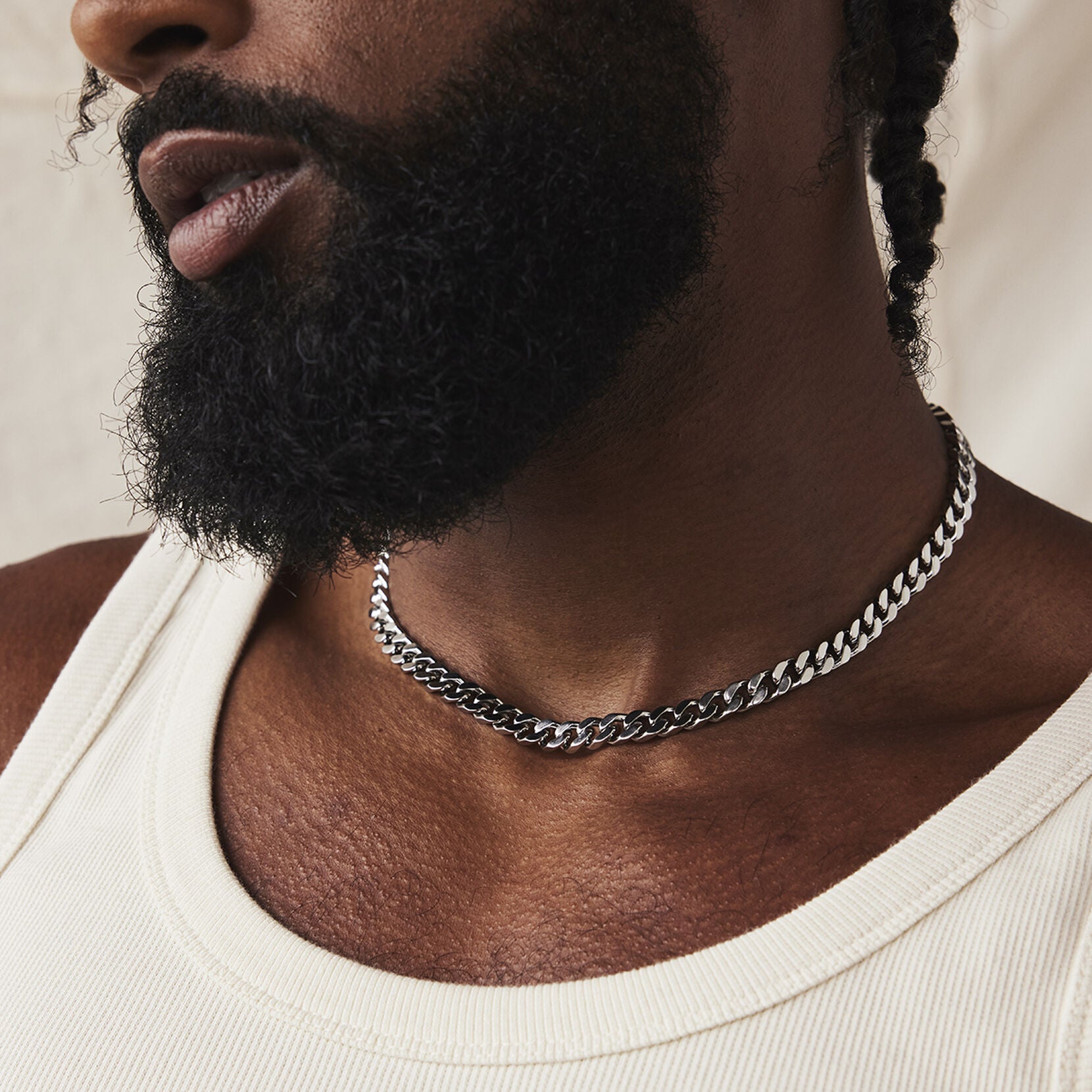Curb Chain Necklace - 7MM | Silver - image 4