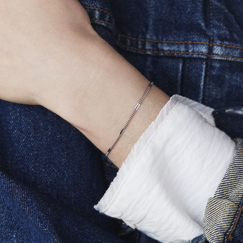 Stamped Chain Bracelet | Silver - image 3