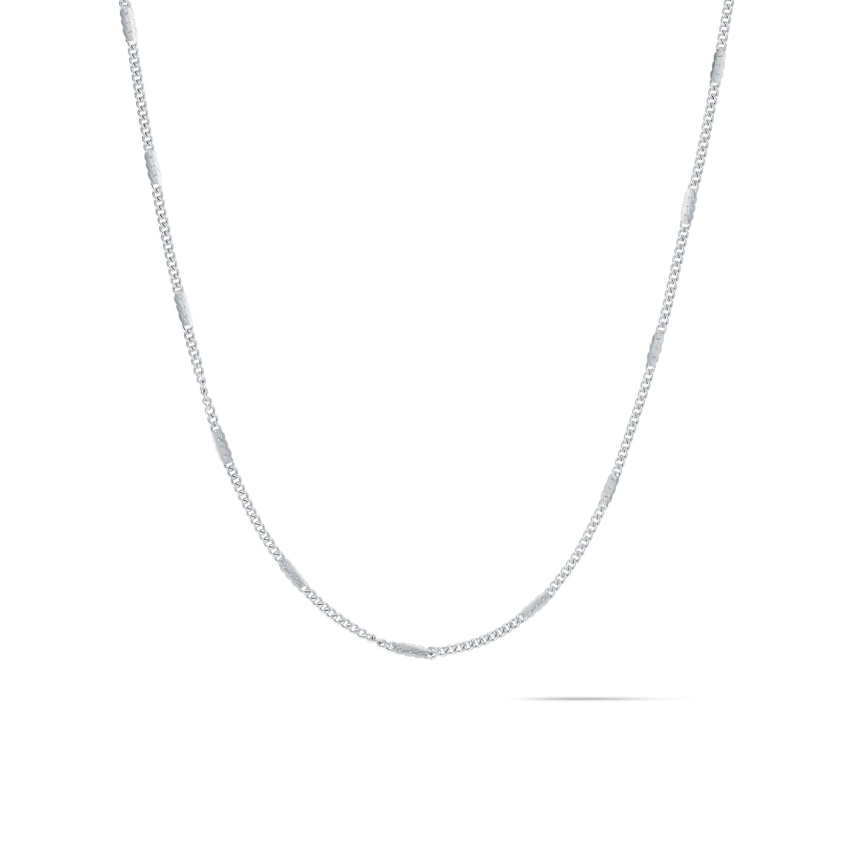 Stamped Chain Necklace | Silver - main image