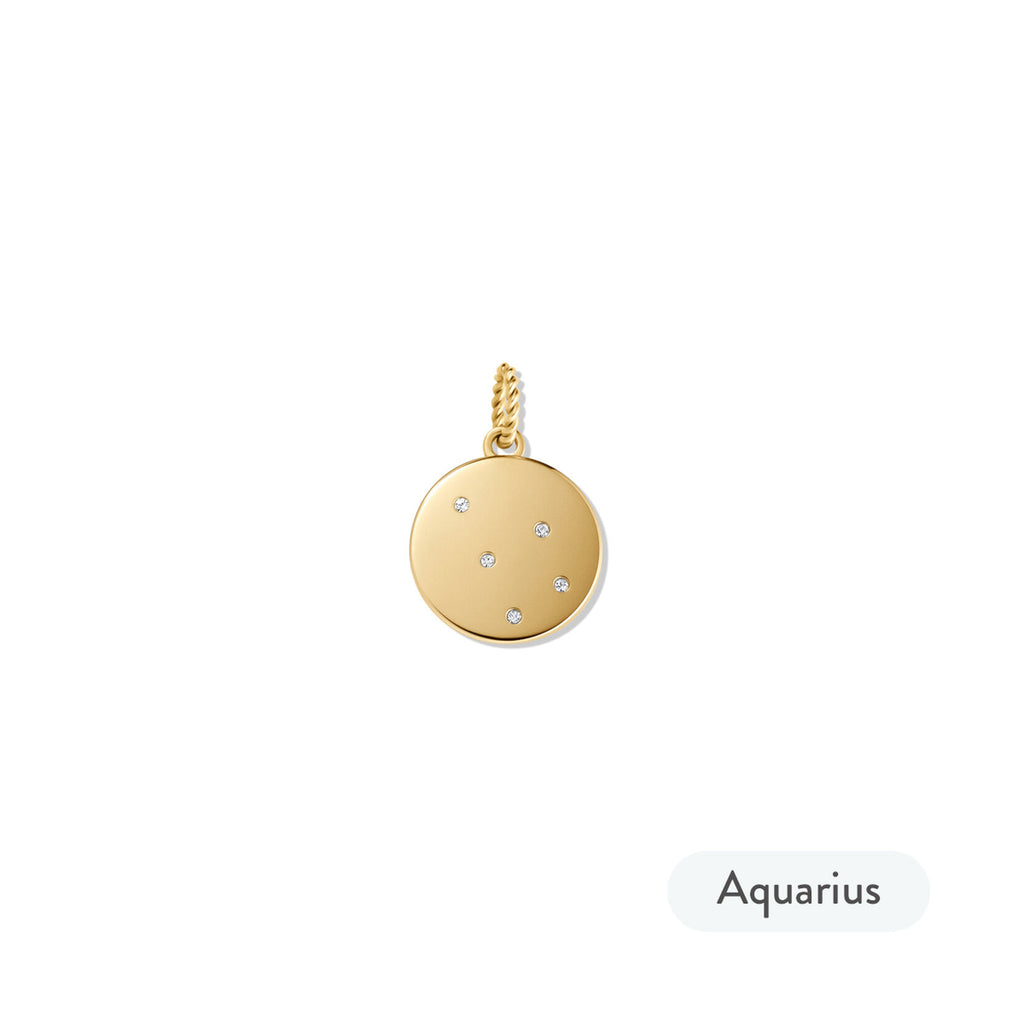 Zodiac Charm - Aquarius | Gold - image 2