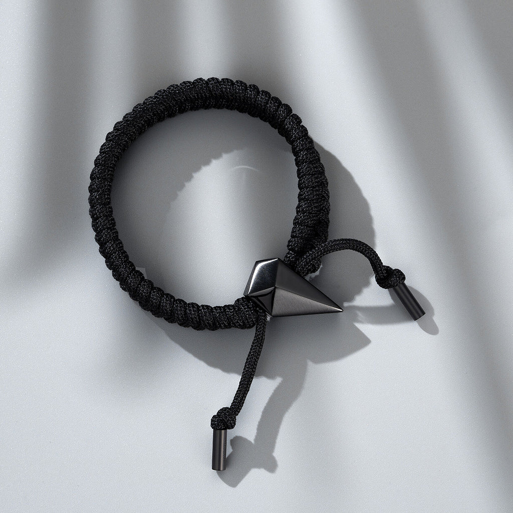 Sculpted Shark Tooth Pendant Bracelet | Black - image 3