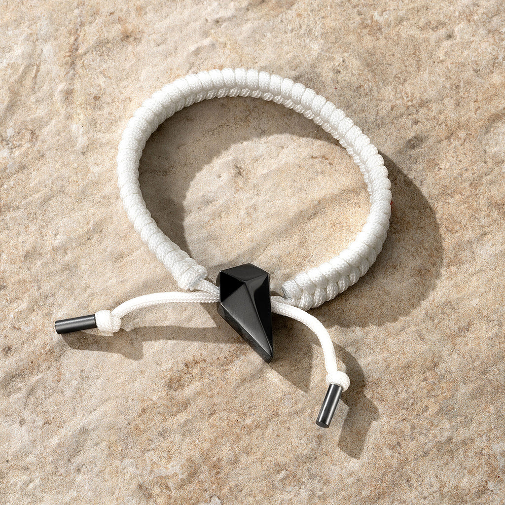 Sculpted Shark Tooth Pendant Bracelet | White - image 4