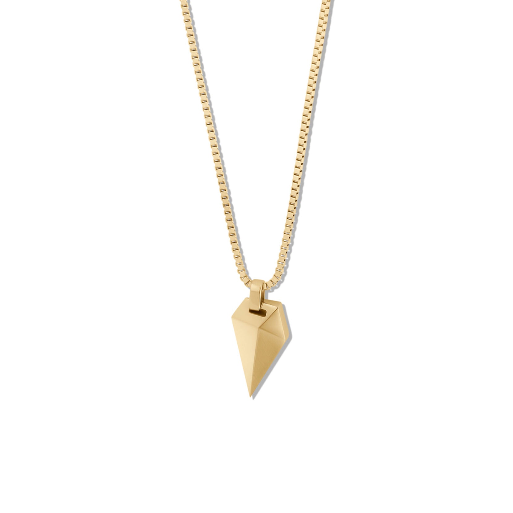 Sculpted Shark Tooth Pendant Necklace | Gold - main image