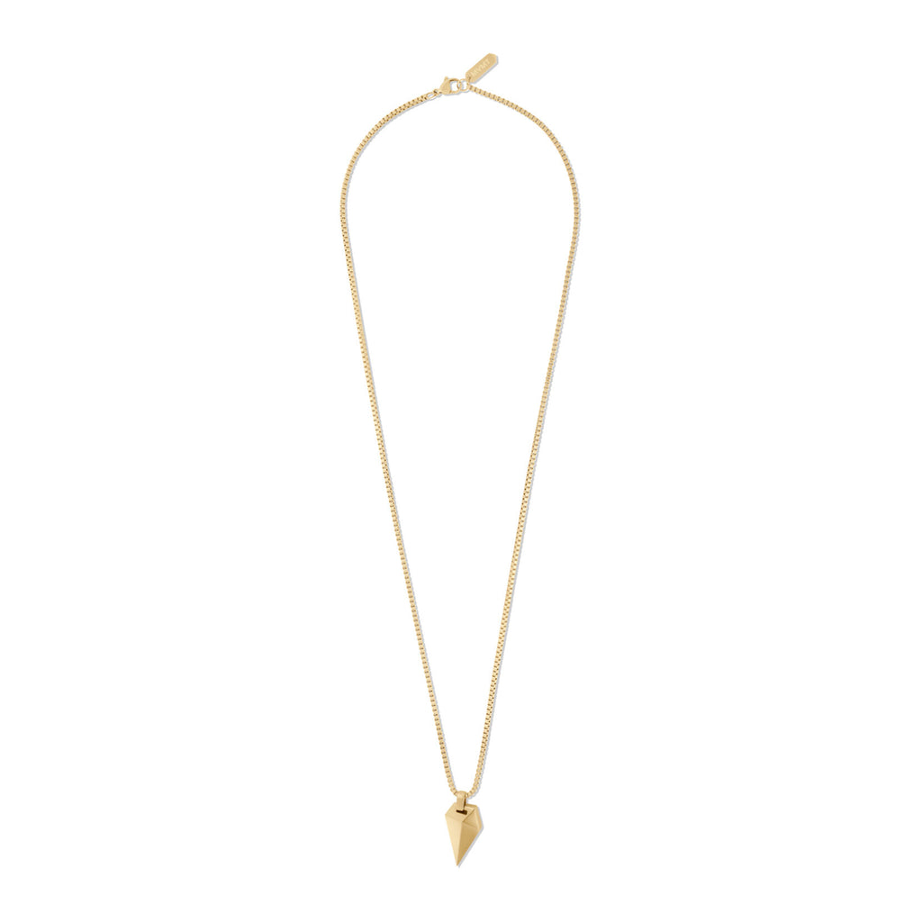 Sculpted Shark Tooth Pendant Necklace | Gold - image 2