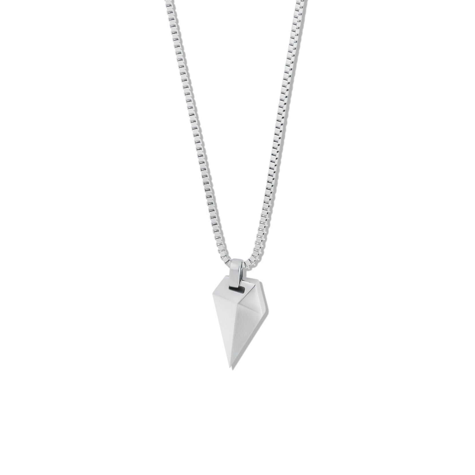 Sculpted Shark Tooth Pendant Necklace | Silver - main image