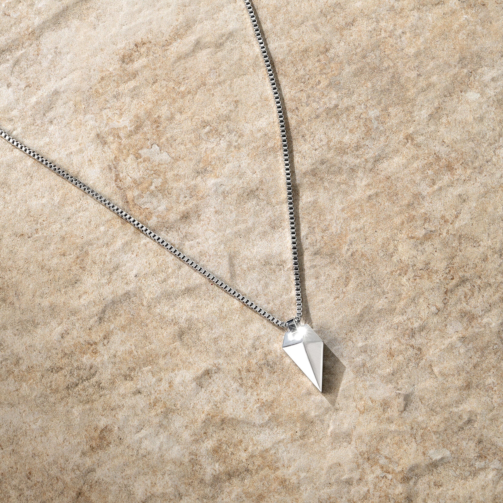 Sculpted Shark Tooth Pendant Necklace | Silver - image 4