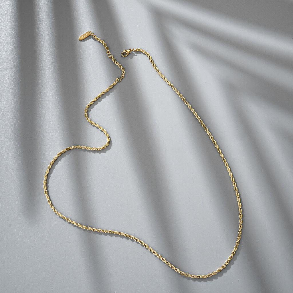 Rope Chain Necklace - 2.4MM | Gold - image 4