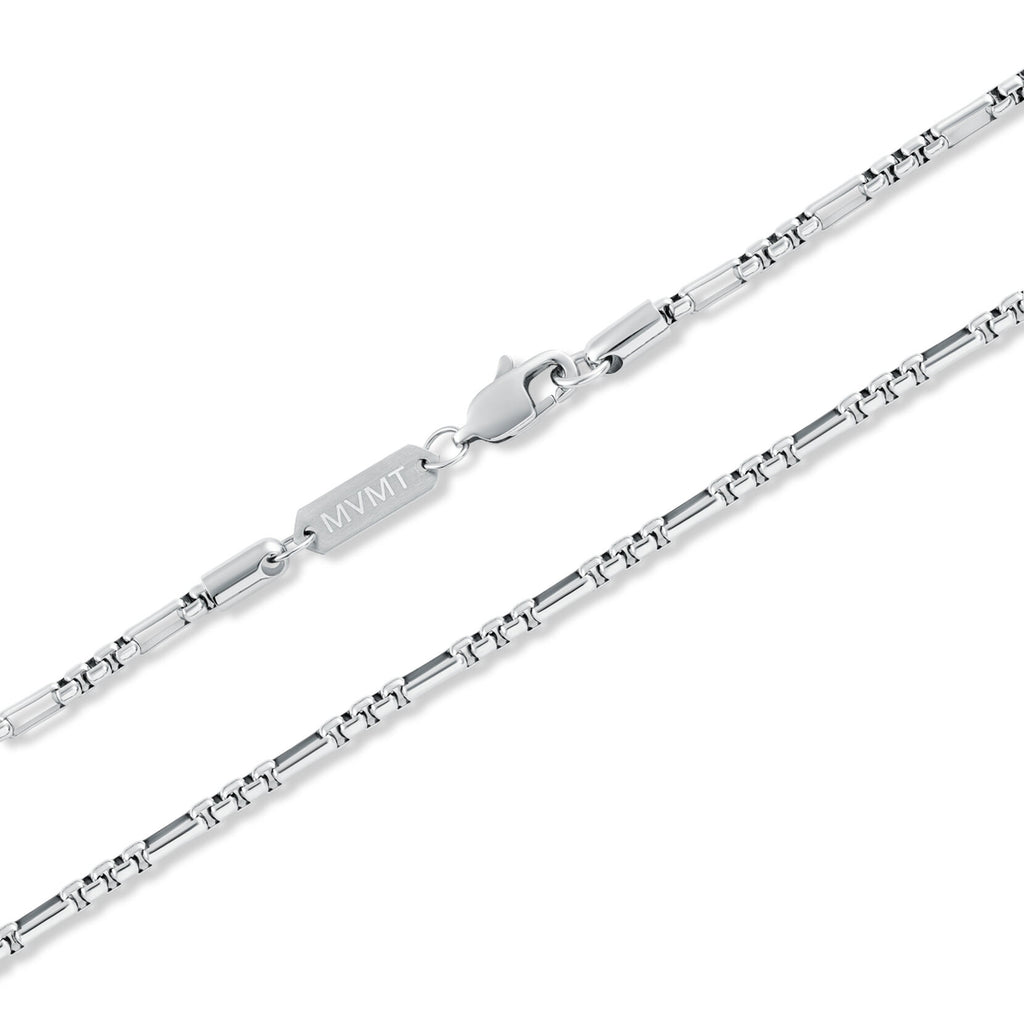 Figaro Box Chain Necklace | Silver - image 3