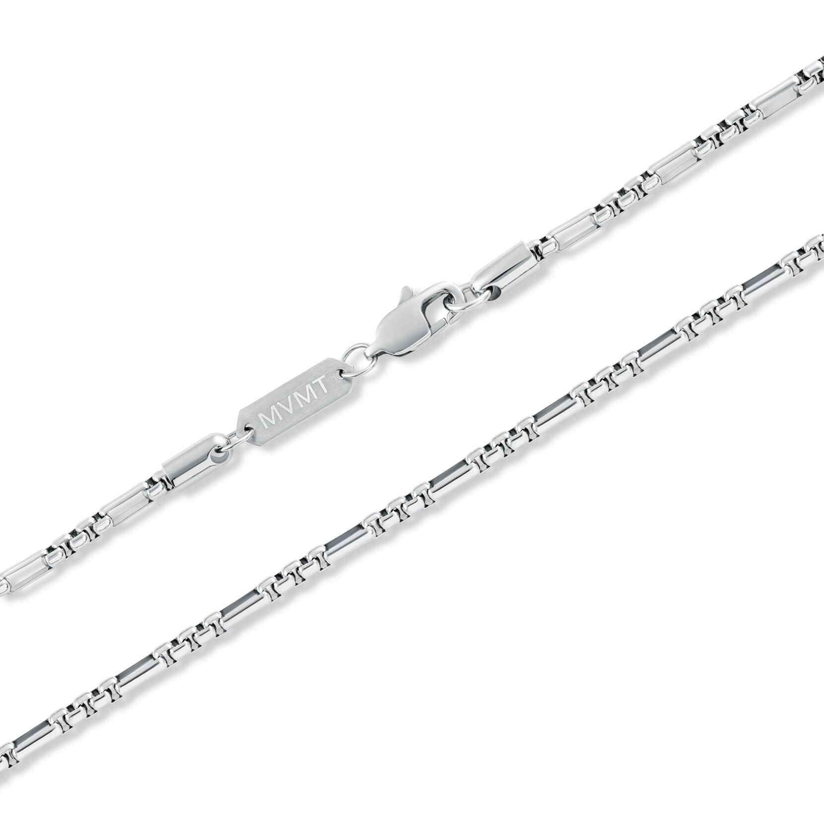 Figaro Box Chain Necklace | Silver - image 3