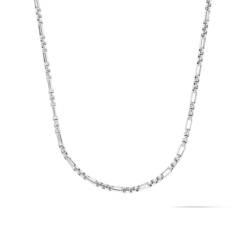 Figaro Box Chain Necklace | Silver - main image