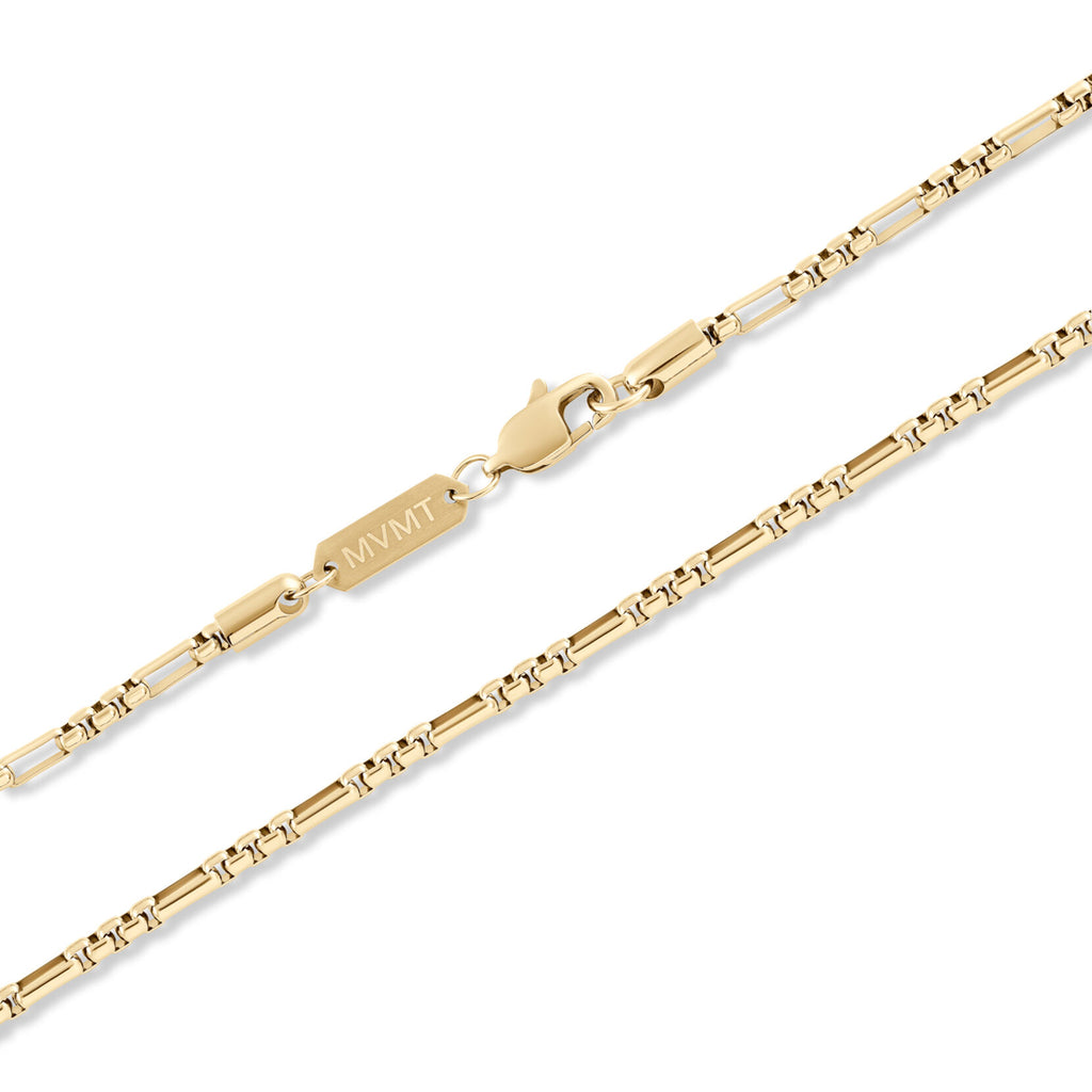 Figaro Box Chain Necklace | Gold - image 3
