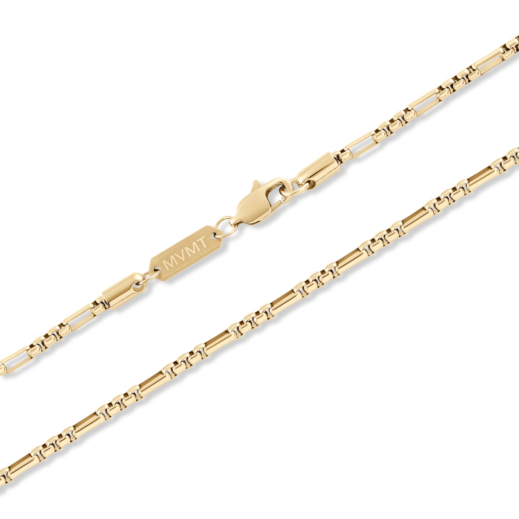 Figaro Box Chain Necklace | Gold - image 3