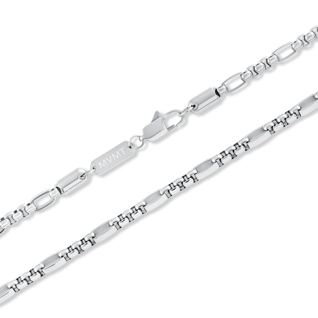 Figaro Box Chain Necklace | Silver - image 3