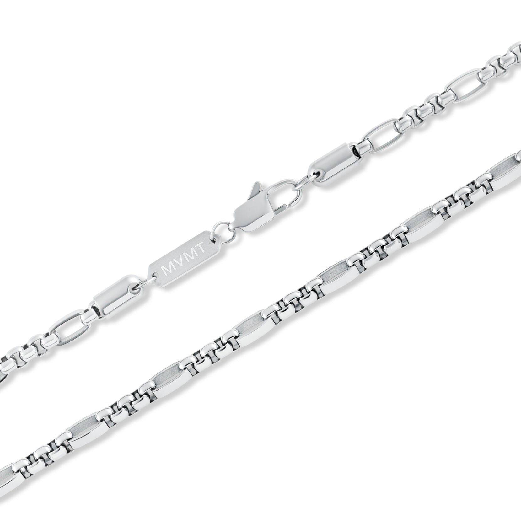 Figaro Box Chain Necklace | Silver - image 3