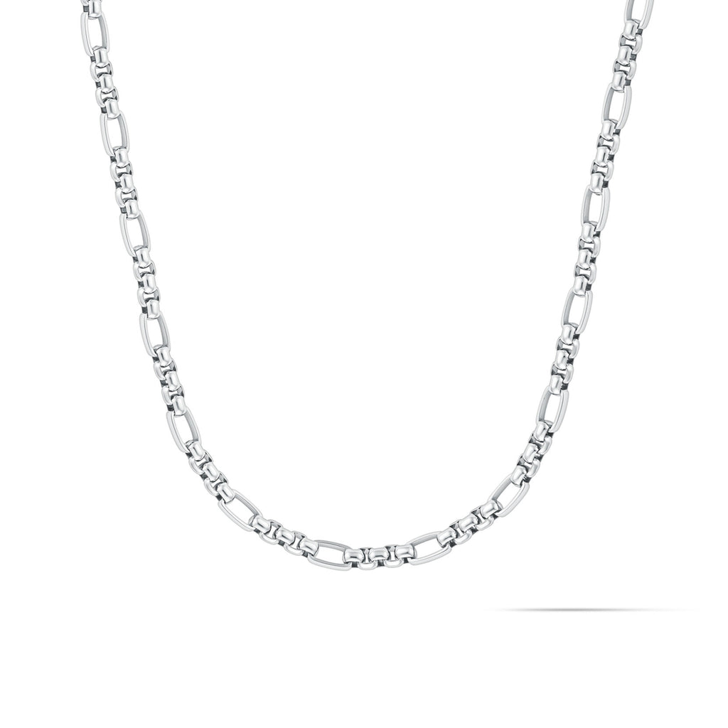 Figaro Box Chain Necklace | Silver - main image