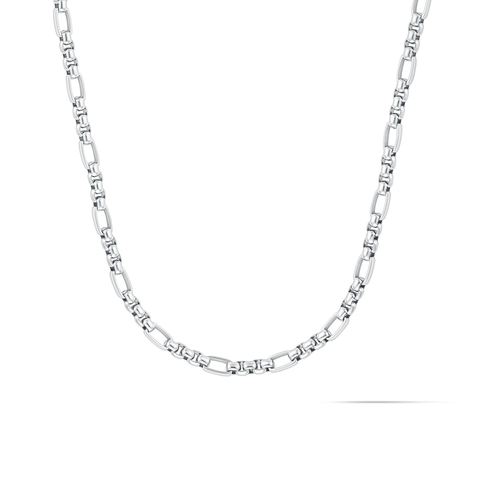 Figaro Box Chain Necklace | Silver - main image