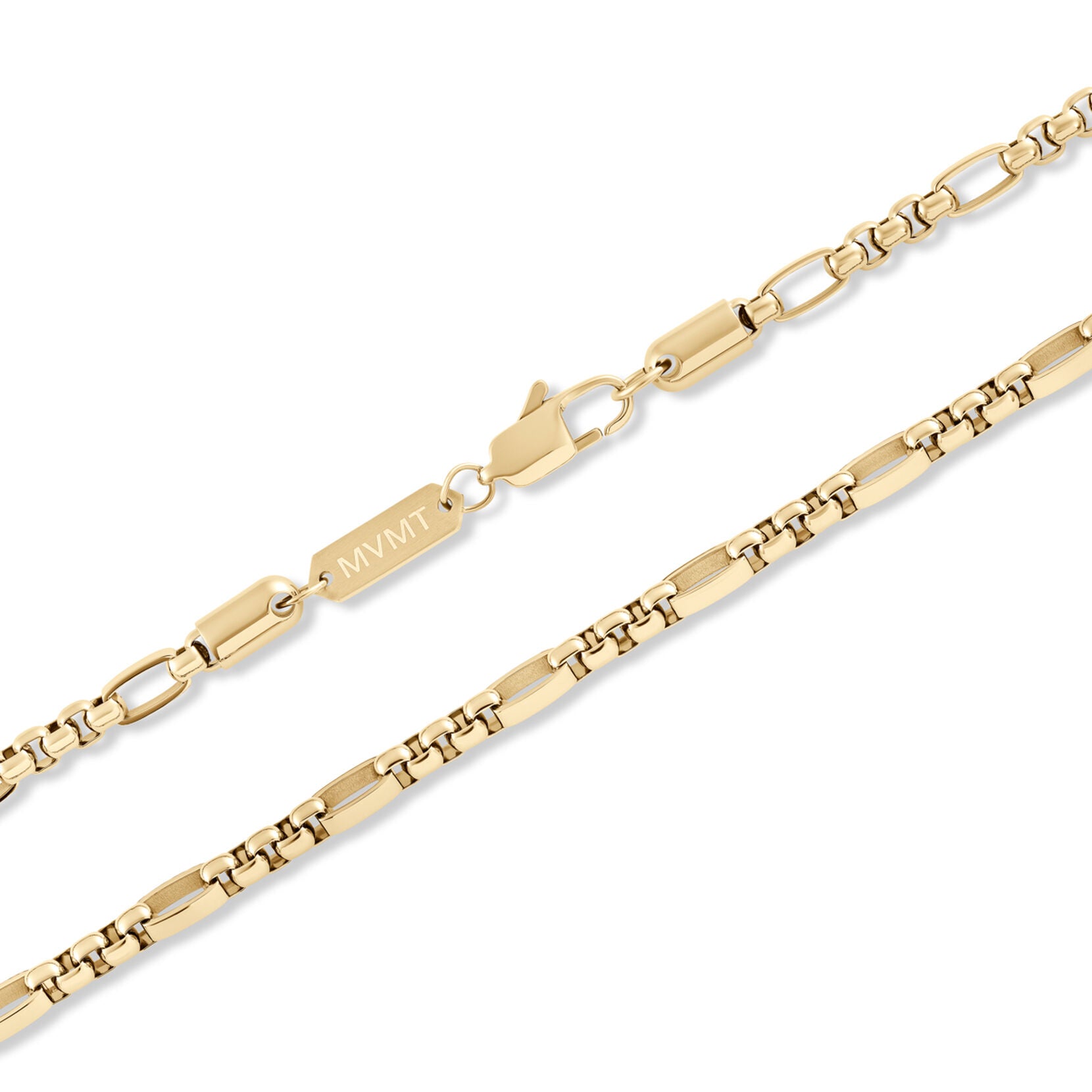 Figaro Box Chain Necklace | Gold - image 3