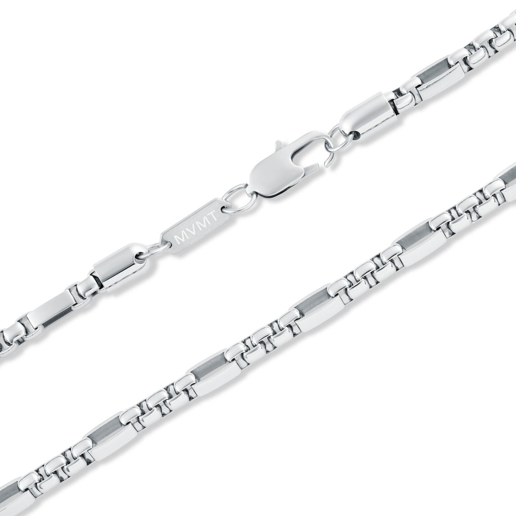 Figaro Box Chain Necklace | Silver - image 3