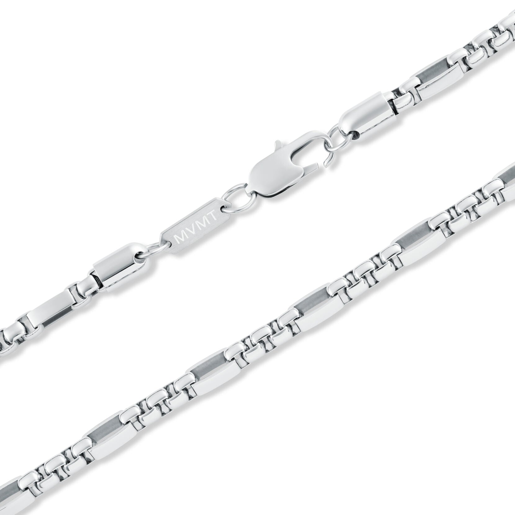 Figaro Box Chain Necklace | Silver - image 3