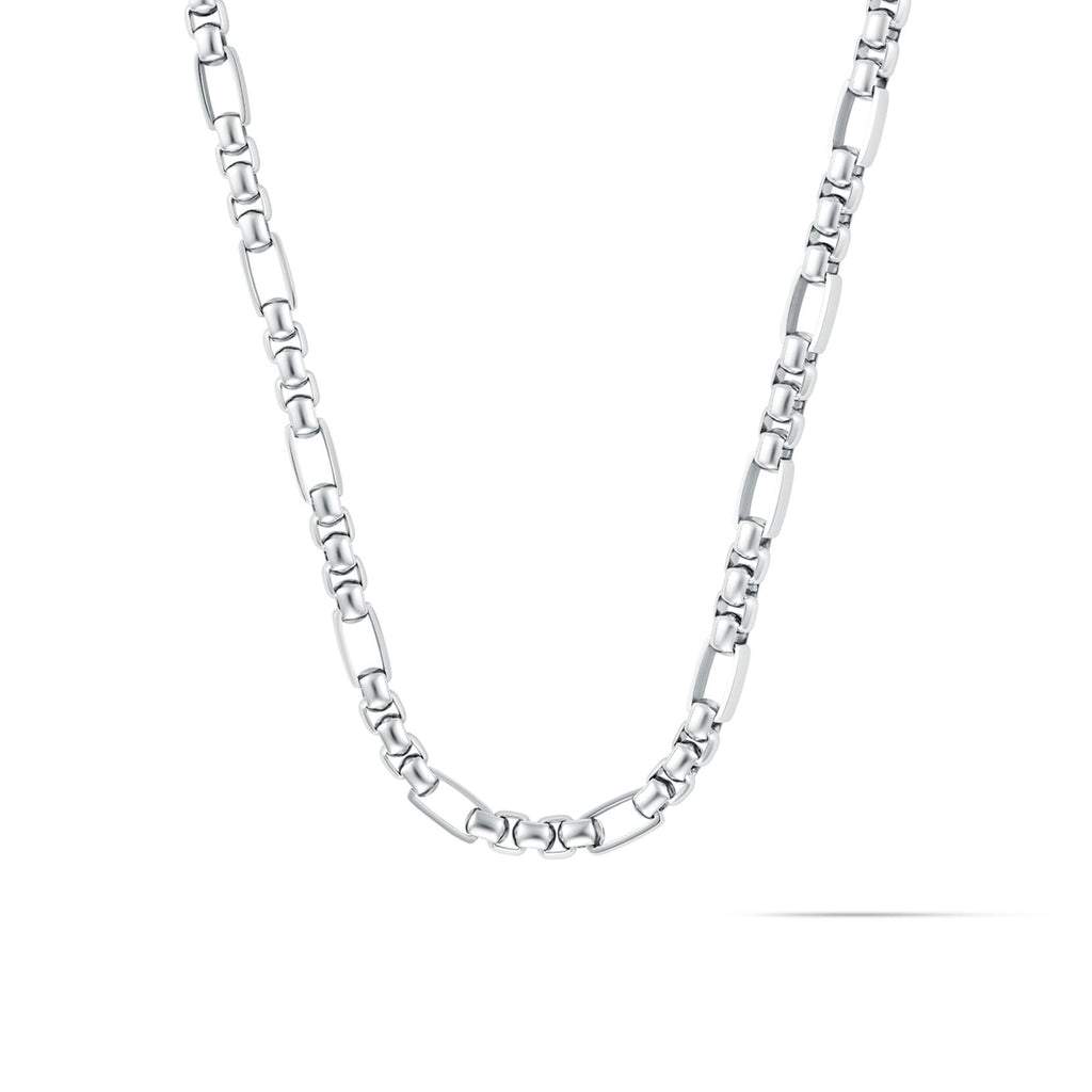 Figaro Box Chain Necklace | Silver - main image