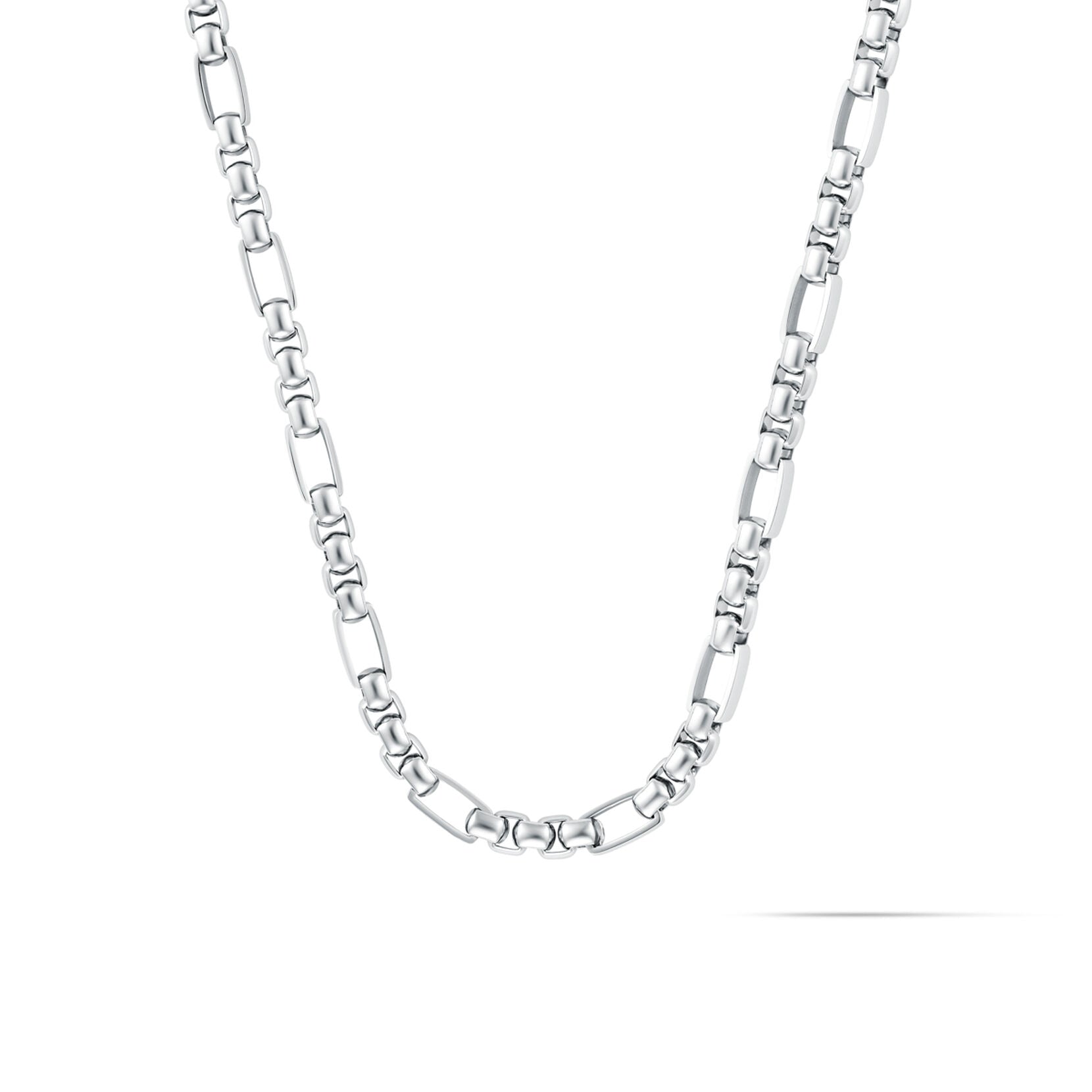 Figaro Box Chain Necklace | Silver - main image