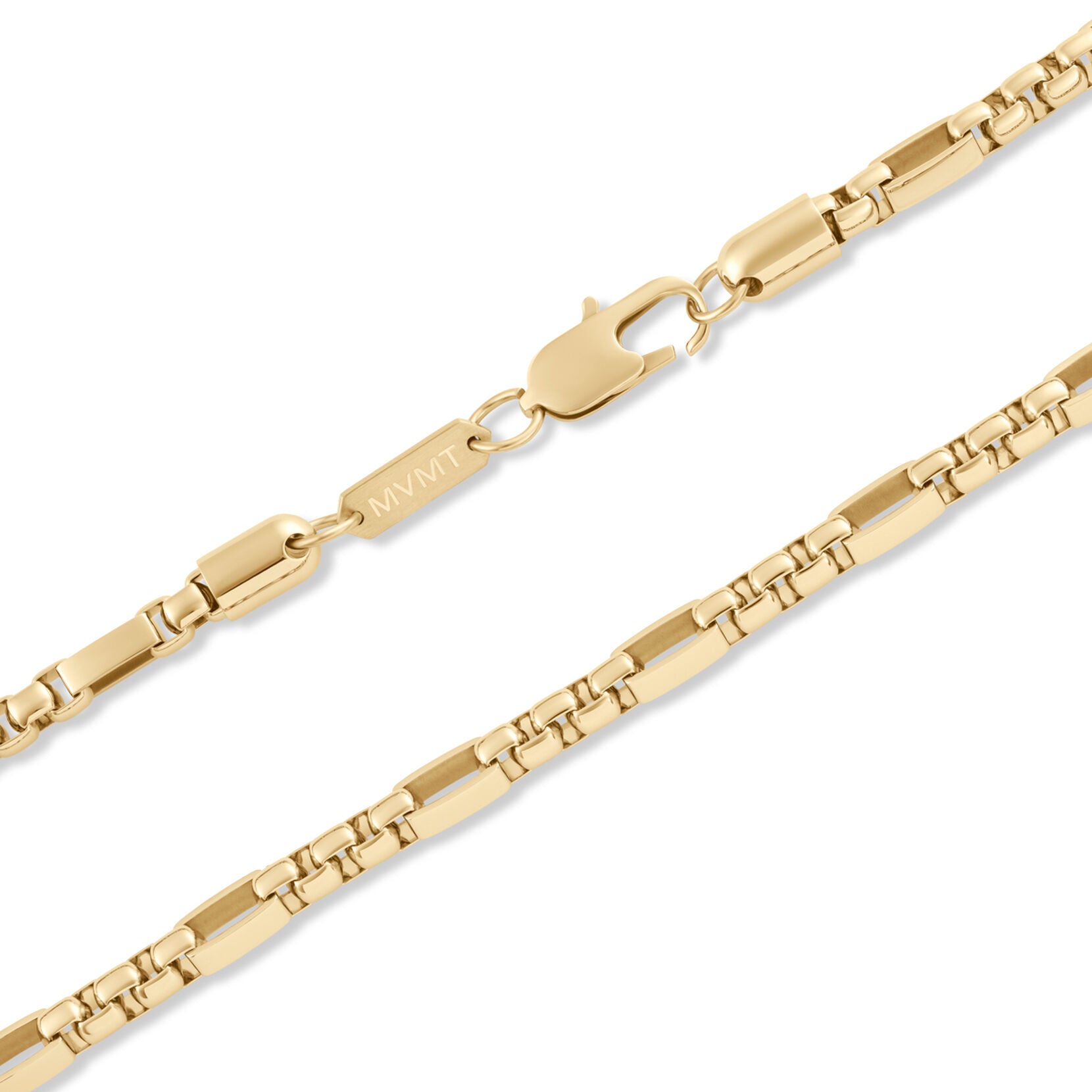 Figaro Box Chain Necklace | Gold - image 3