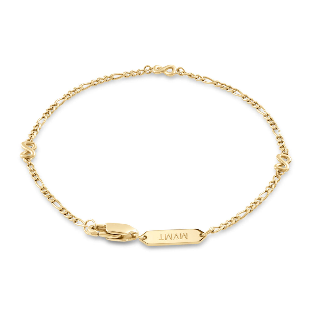 Figaro Chain Bracelet - 1.8MM | Gold - image 2