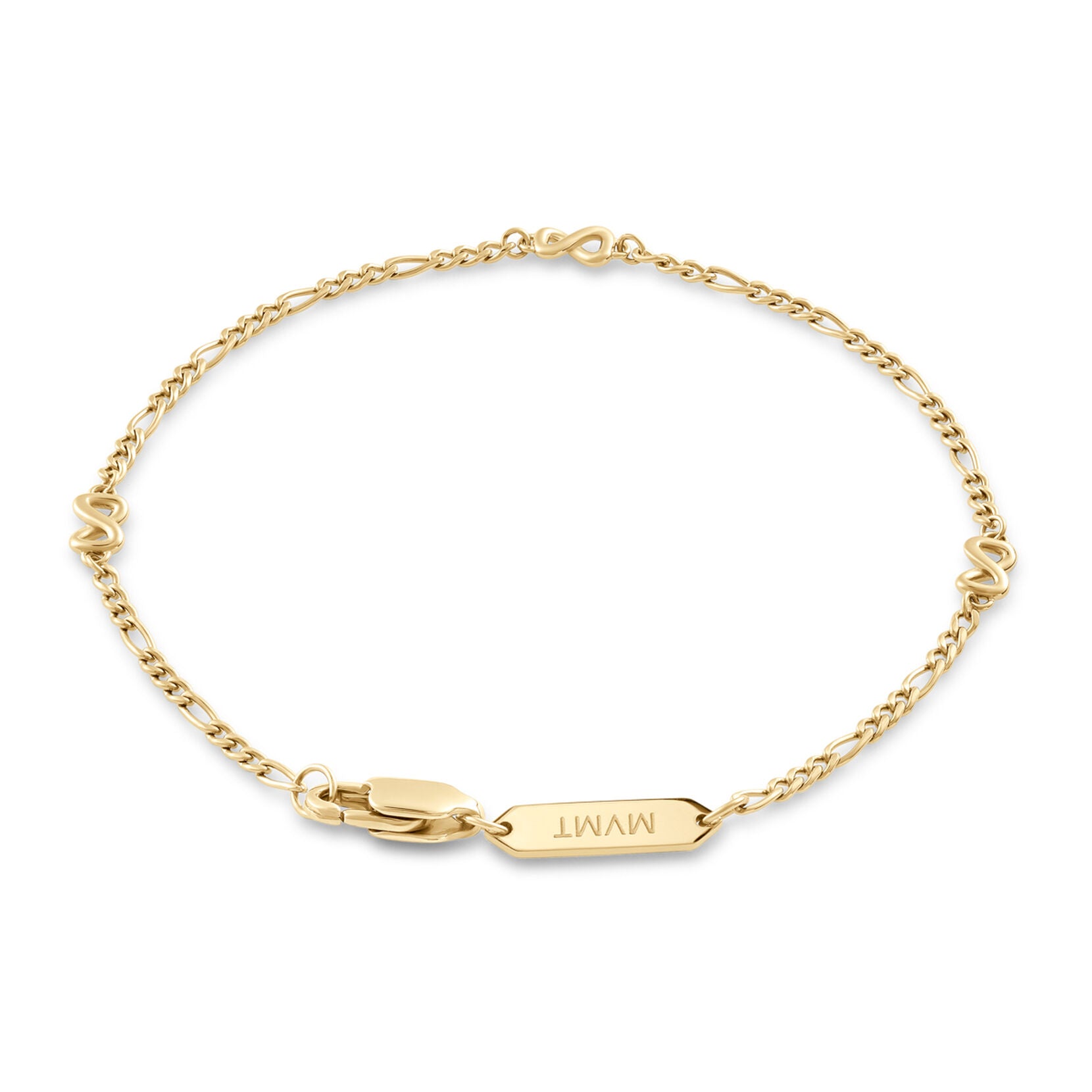 Figaro Chain Bracelet - 1.8MM | Gold - image 2