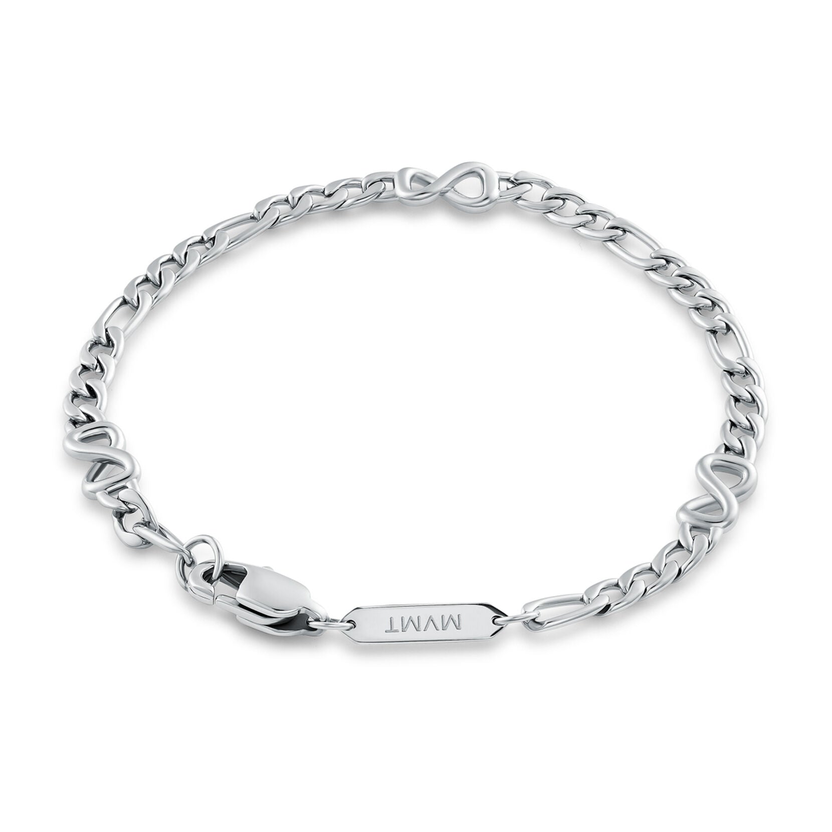 Figaro Chain Bracelet - 3.8MM | Silver - image 2
