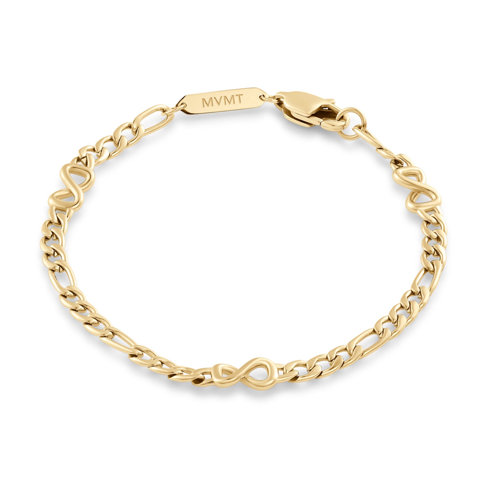 Figaro Chain Bracelet - 3.8MM | Gold - main image