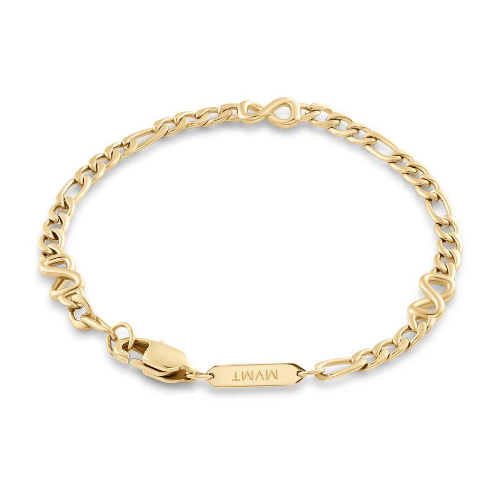 Figaro Chain Bracelet - 3.8MM | Gold - image 2