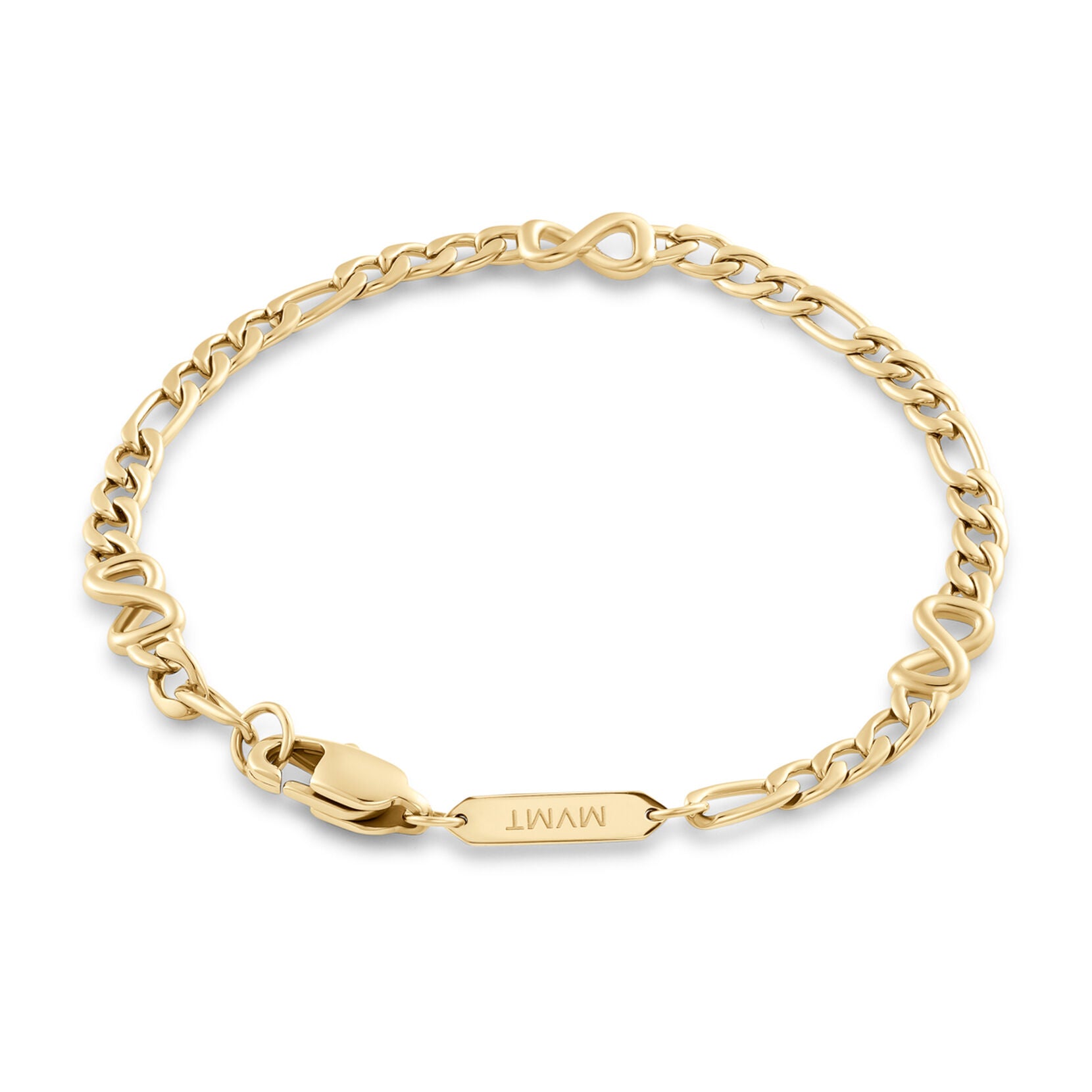 Figaro Chain Bracelet - 3.8MM | Gold - image 2