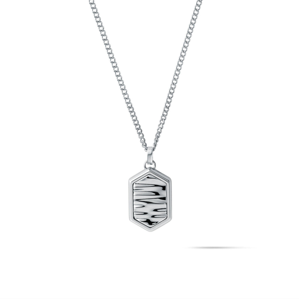 Hex Pendant Necklace | Silver - main image