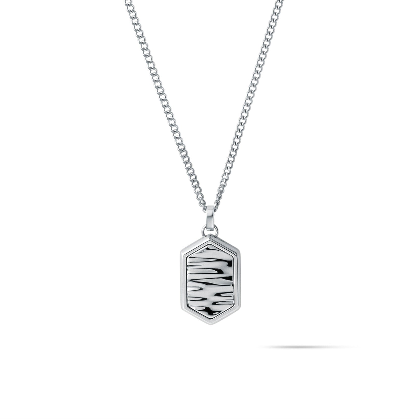 Hex Pendant Necklace | Silver - main image
