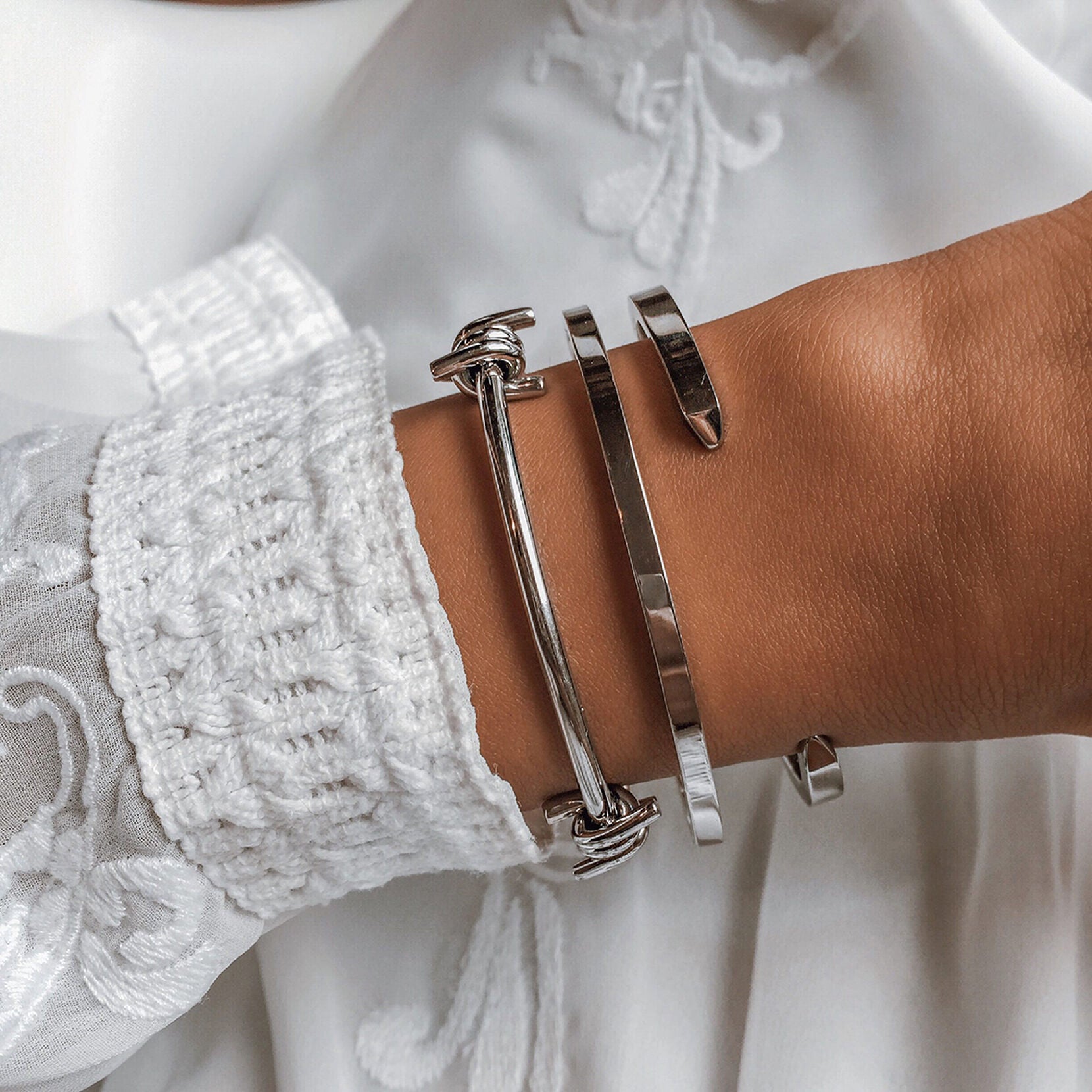 Double Barbed Cuff | Silver - image 5