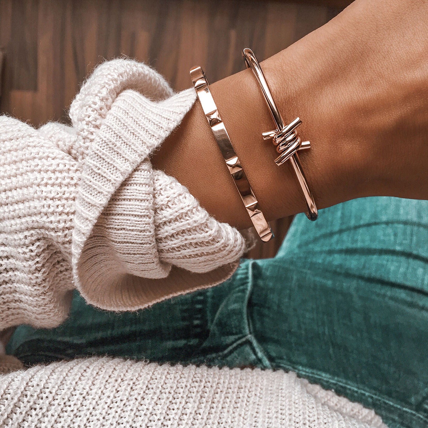 Single Barbed Cuff | Rose Gold - image 4