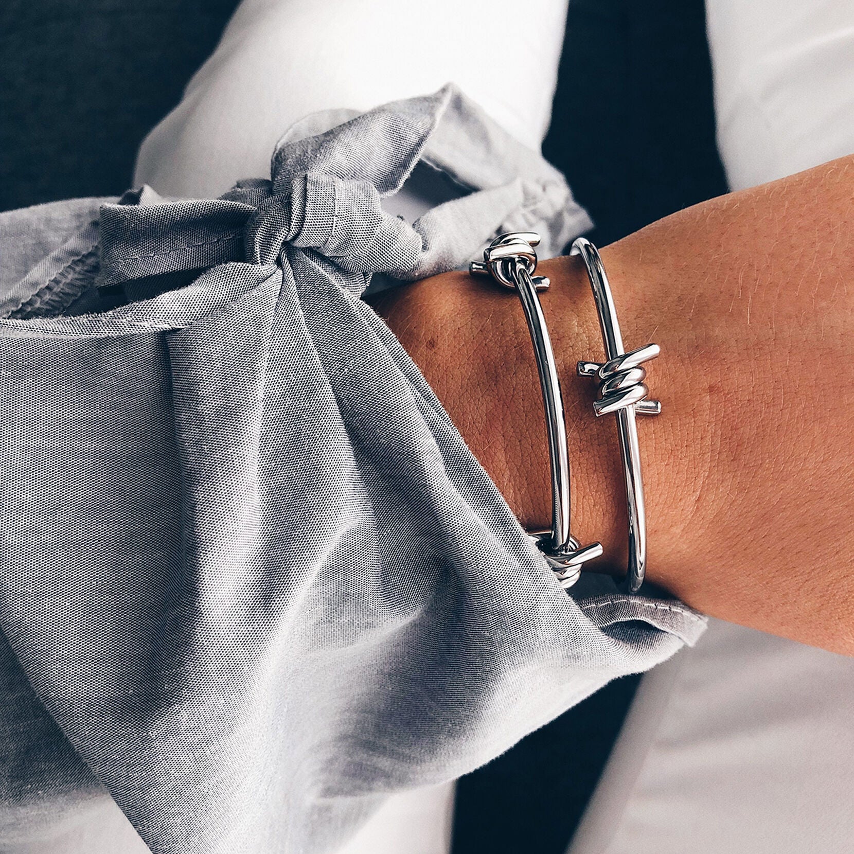 Single Barbed Cuff | Silver - image 5